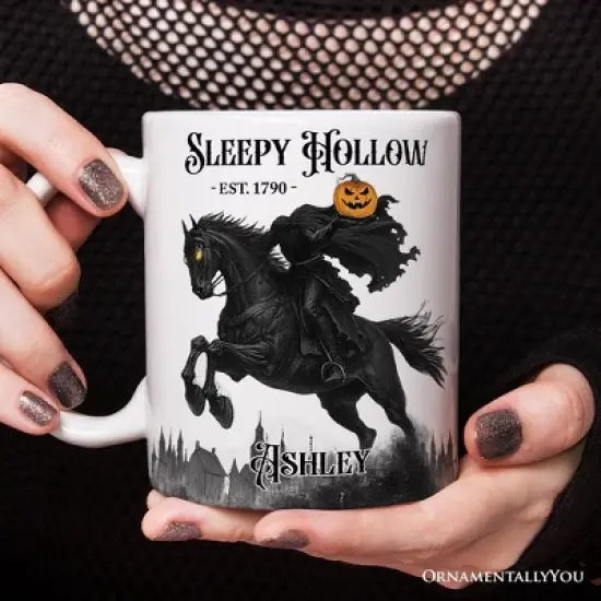 Headless Horseman Spooky Halloween Mug, The Legend of Sleepy Hollow Gift (Non-Custom Only)| OrnamentallyYou image {3}