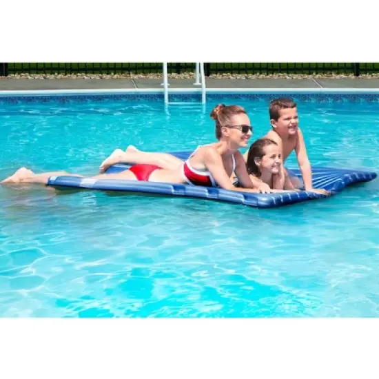 Big Joe Aquaria Roll-Up Swimming Pool Padded Soft Ripple Wave Frame Full Body Support Aqua Cell Foam Floating Luxury Lounge Float image {5}