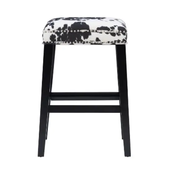 Walt Backless Barstool Wood - Linon image {2}