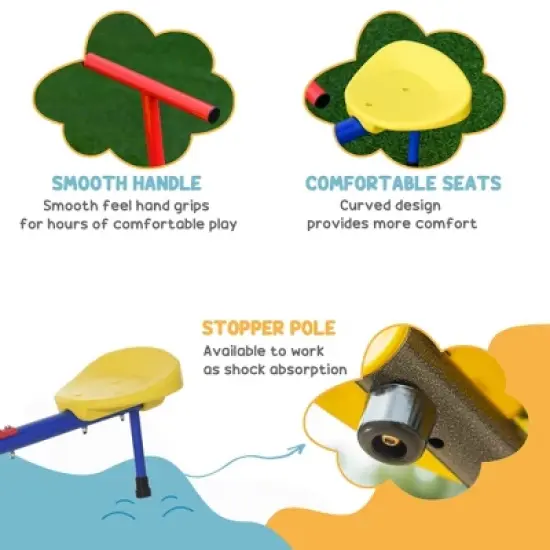 Dexmalle Kids Seesaw Swivel Teeter Totter with 360&deg; Spinning image {5}