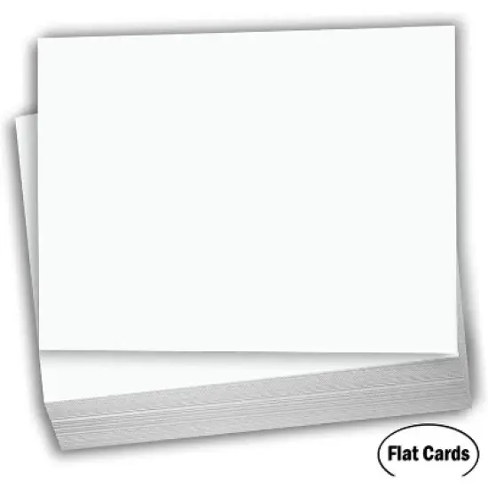 Hamilco White Cardstock Thick Paper - Flat 4.5" X 6.25" A6 Blank Index Flash Note & Post Cards - 80 lb Card Stock for Printer - 100 Pack image {1}