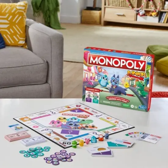 Monopoly Junior 2 Kids Board Games in 1 image {5}