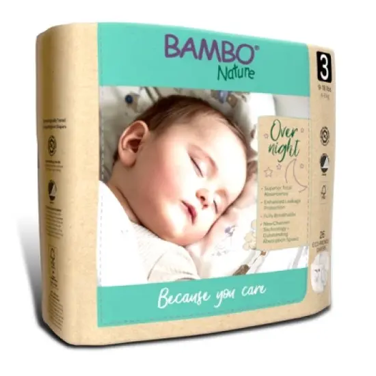 Bambo Nature Baby Baby Diaper Size 3 9 to 18 lbs. 1000021009, 52 Ct image {3}