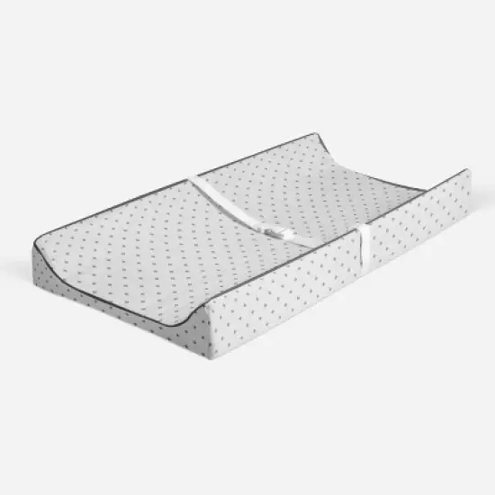 Bacati - Plus Quilted Muslin Changing Pad Cover Gray image {1}
