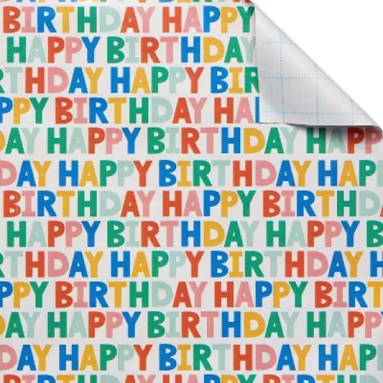 Happy Birthday Shadow Roll Gift Wrap - Spritz&trade; image {2}