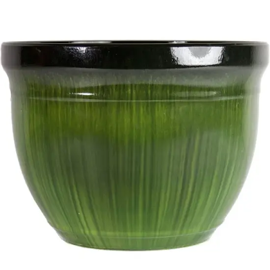 Gardener's Select Madison Planter, Green Drip, 15in image {2}