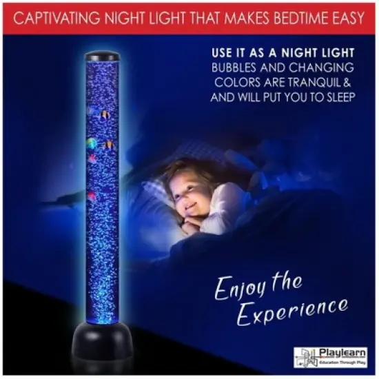 Classic 3.3-ft Sensory Bubble Tube Aquarium image {1}