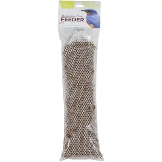 Pacific Bird & Supply CO Filled Mealworm Sock Feeder - White/Green image {2}