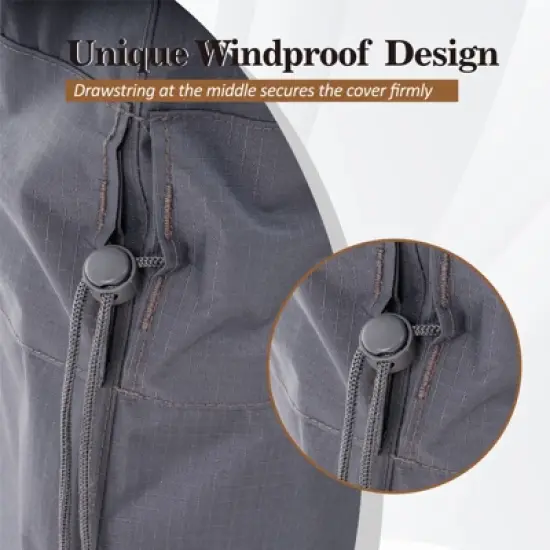 Syemin Plant Covers, Outdoor Swivel Lounge Chair Cover 2 Pack, Waterproof High Wind Resistant Anti-Fading, Gray 42"*43"*42" image {3}