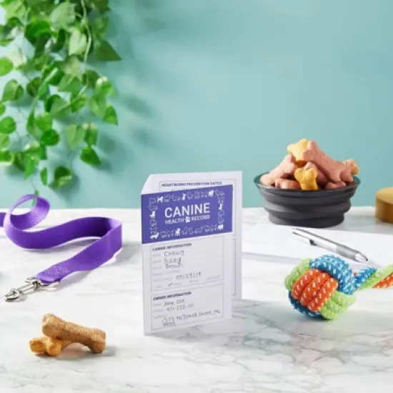 Juvale 24 Pack Puppy Vaccination Record Card, Dog Vaccine and Canine Health Booklets, 5 x 3.5 In image {2}