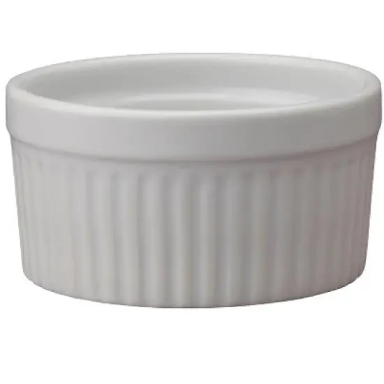Harold Import 4 in. W X 4 in. L 4 in. Souffle Dish White image {1}