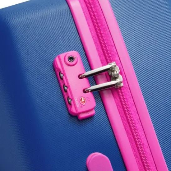 United Colors of Benetton x DELSEY PARIS Medium Checked Fabrica 24" Hardside Spinner Suitcase - Blue image {5}