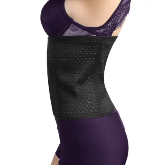 Unique Bargains Women Breathable Body Shaper Waist Trainer Cincher Underbust Corset Shapewear Black image {2}