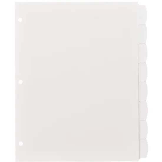 Avery Big Tab Write & Erase Durable Plastic Dividers for 3 Ring Binders, 8-Tab Sets, White, 3 Binder Divider Sets (01743) image {4}