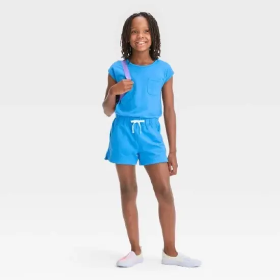 Girls' Short Sleeve Knit Romper - Cat & Jack&trade; image {2}
