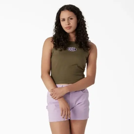 Dickies Women's Racerback Cropped Tank Top image {5}