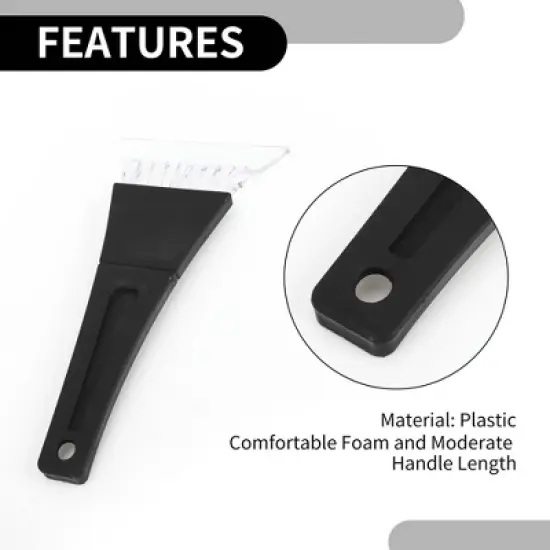 Unique Bargains Universal Car Ice Scraper SUV Snow Frost Remover for Car Truck RV Windscreen Plastic Black 1pc image {5}