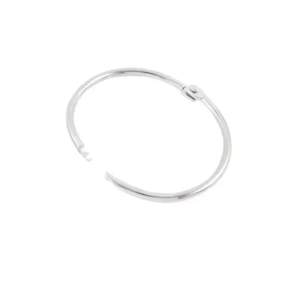 Unique Bargains Metal Loose Leaf Binder Hinge Snap Ring for Book Office 3 Pcs 2.4" Dia image {3}