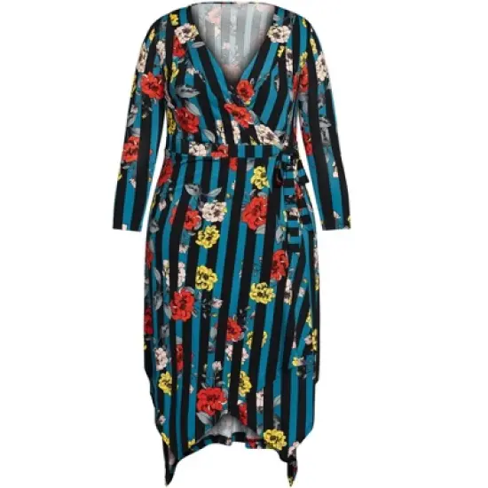 Women's Plus Size Vine Lane Dress - teal | AVENUE image {2}