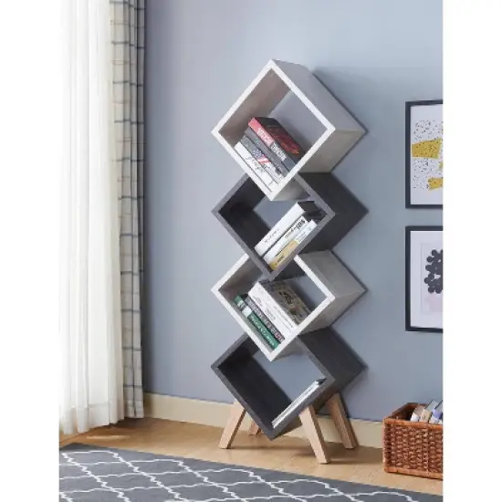 62.25" Braxett 4 Shelf Bookcase - miBasics image {3}
