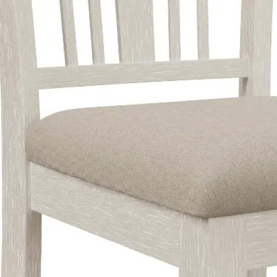 Pebblebrook Wood Slat Back Counter Height Stool White Wire Brush - Hillsdale Furniture image {7}