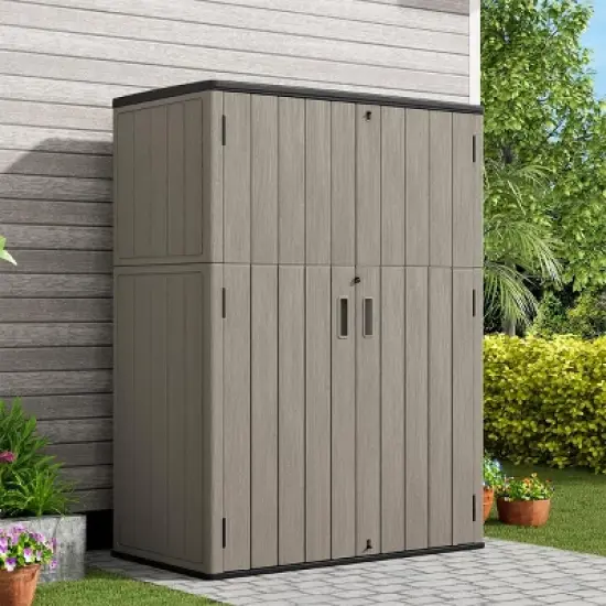 Decksplore Outdoor Storage Cabinet Multi-functional Storage Cabinet Storage Box Waterproof Outdoor Storage Shed image {8}