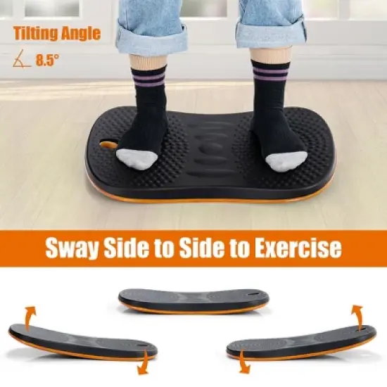 Costway Portable Anti-Fatigue Balance Board Wobble Board W/Raised Massage Points Office image {3}