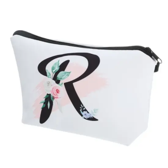 Unique Bargains Large Capacity Zipper Personalized Small Makeup Bag White image {21}