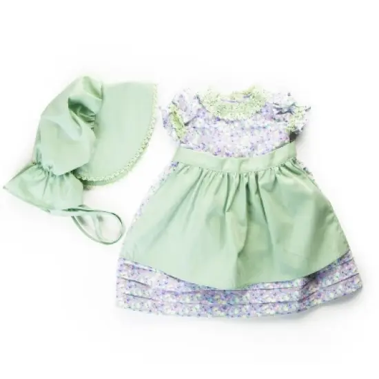 The Queen's Treasures 18 Inch Doll 3 Piece Purple and Green Prairie Dress image {8}