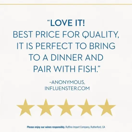 Ruffino Lumina DOC Pinot Grigio Italian White Wine - 750ml Bottle image {8}