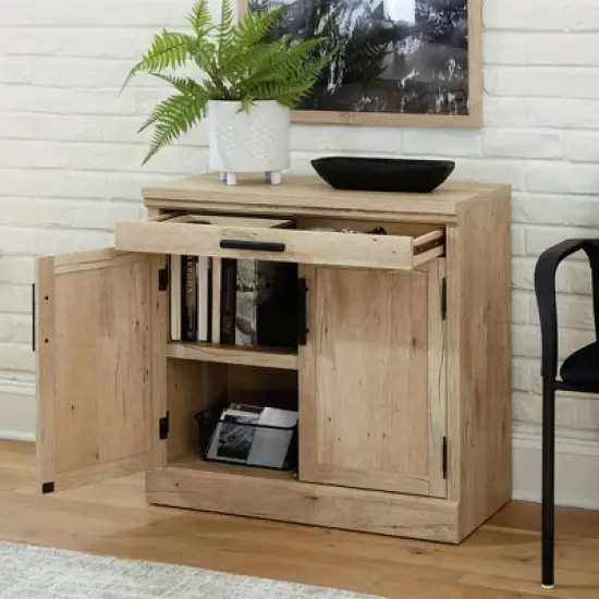 Mason Peak 2 Door Office Storage Cabinet Prime Oak - Sauder image {1}