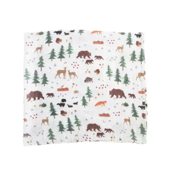 Red Rovr Organic Cotton Muslin Swaddle Blanket Single image {3}