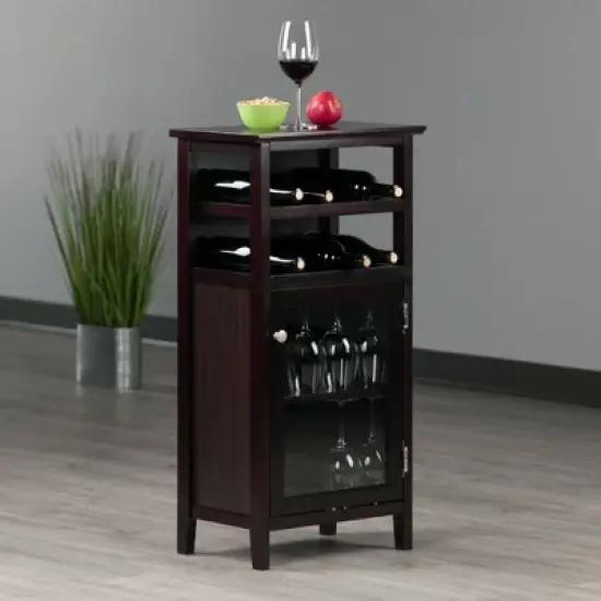 Alta Wine Cabinet Wood/Espresso - Winsome image {7}