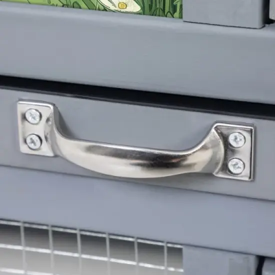 Sandinrayli 94-in Indoor & Outdoor Wooden Rabbit Hutch image {7}