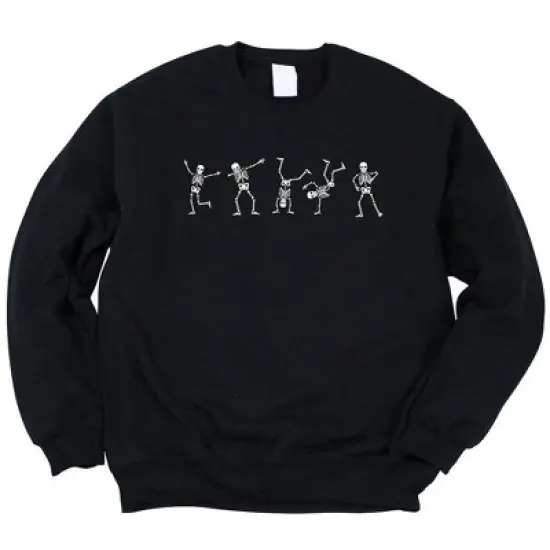 Simply Sage Market Women's Graphic Sweatshirt Dancing Skeleton image {3}
