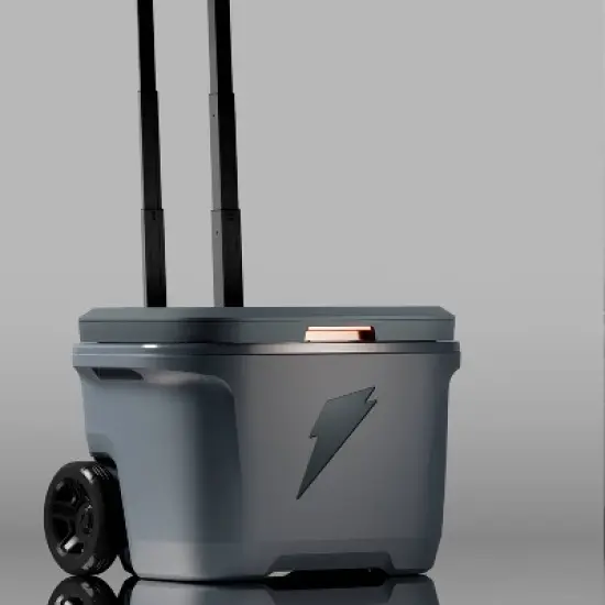 Gatorade 50qt Ice Rolling Cooler - Gray: HDPE Body, 75 Can Capacity image {1}