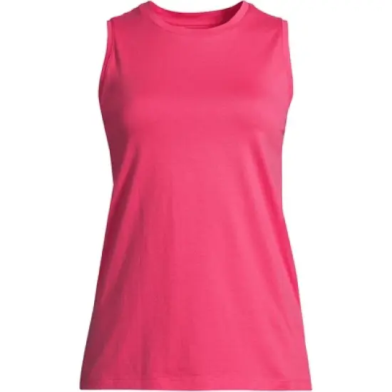 Lands' End Women's Tall Supima Cotton Crew Neck Tank image {5}