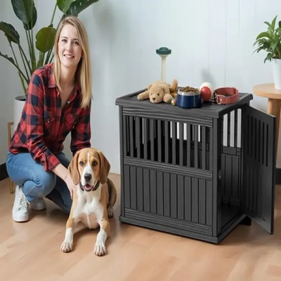 Decksplore Durable Dog Crate Furniture with Lockable Door,Dog House Indoor for Small Medium Large Dogs image {7}