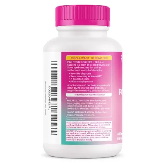 Pink Stork Postpartum Mood Support Dietary Supplement Capsules - 60ct image {2}
