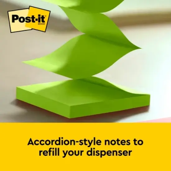 Post-it Pop-Up Original Notes, 3 x 3 Inches, Floral Fantasy Colors, Pad of 100 Sheets, Pack of 12 image {1}