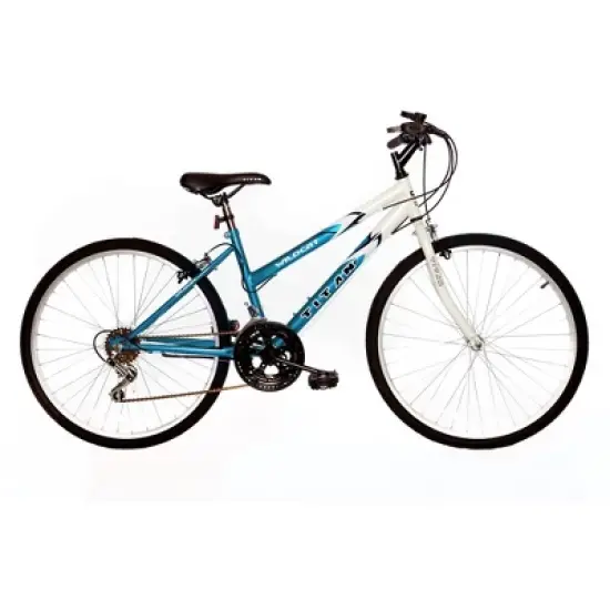 Titan Bikes Wildcat 12-Speed Women's Mountain Bike with Adjustable Saddle Height, Blue/White image {5}