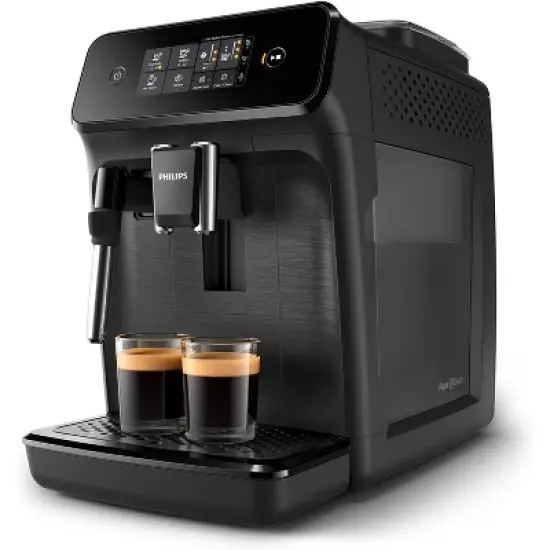 Philips 1200 Fully Automatic Espresso and Coffee Machine with Milk Frother Black image {1}