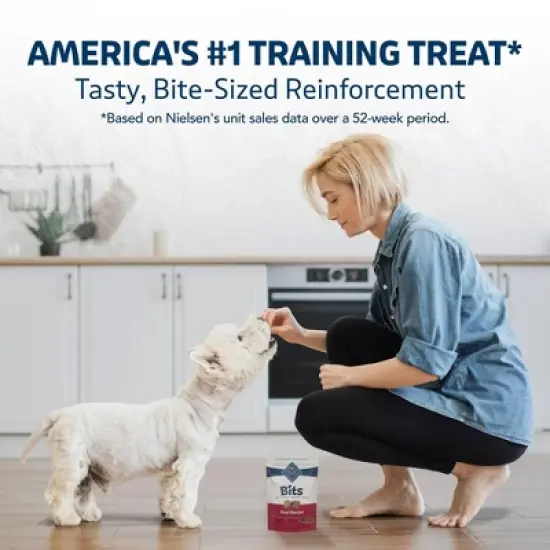 Blue Buffalo Bits Soft Dog Treats for Training, Enhanced with DHA, 11-oz. Bag, Pack of 2 image {4}