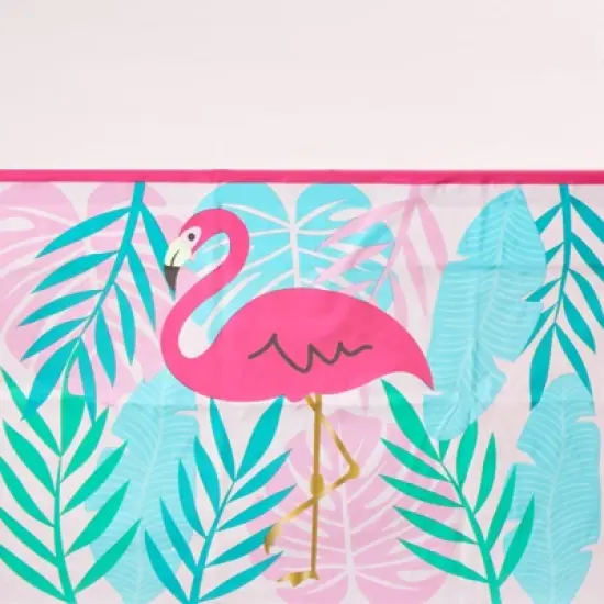 Sparkle and Bash 3 Pack Pink Flamingo Tablecloths Plastic Table Covers for Tropical Party Decorations, 54 x 108 In image {2}