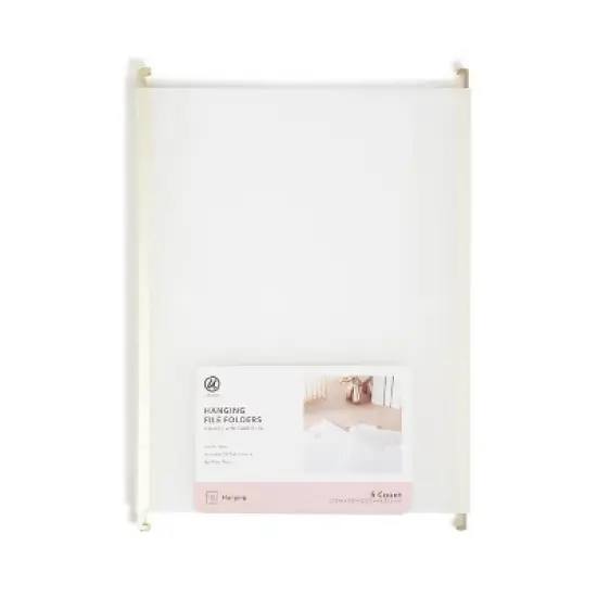 U Brands 5ct Frosted Poly Hanging File Folder with Gold Rods image {2}