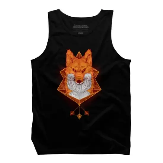 Men's Design By Humans Firefox Stare By sayahelmi Tank Top image {6}