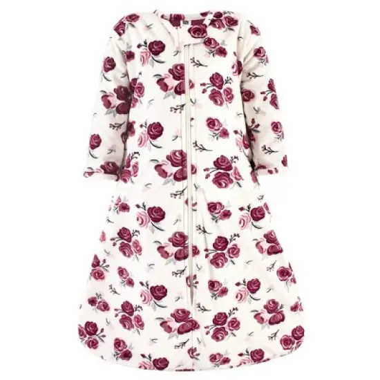 Hudson Baby Infant Girl Long Sleeve Plush Faux Fur Sleeping Bag, Wearable Blanket, Rose image {2}