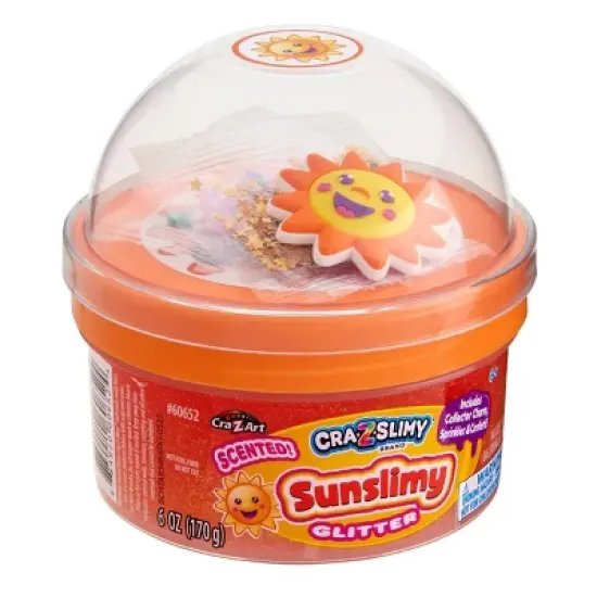 Cra-Z-Slimy Slime Dome Orange Sunslimy: Creativity Focus, 6 oz Educational Putties, Set of 4 image {2}
