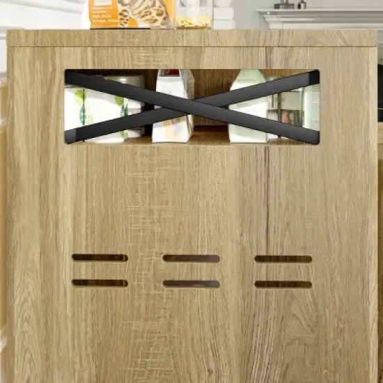 AZL1 Life Concept Pet Crates and Houses Hidden Dual Door Litter Cabinet Multi Function Pet Furniture Easy Assembly, Brown, 47"*13.7"*29" image {2}