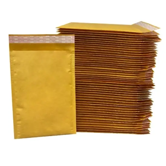 UOFFICE Pack of 50 Kraft Bubble Mailers 7.25" x 12" - #1 Self-Seal Padded Envelopes image {3}